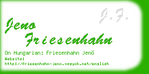 jeno friesenhahn business card